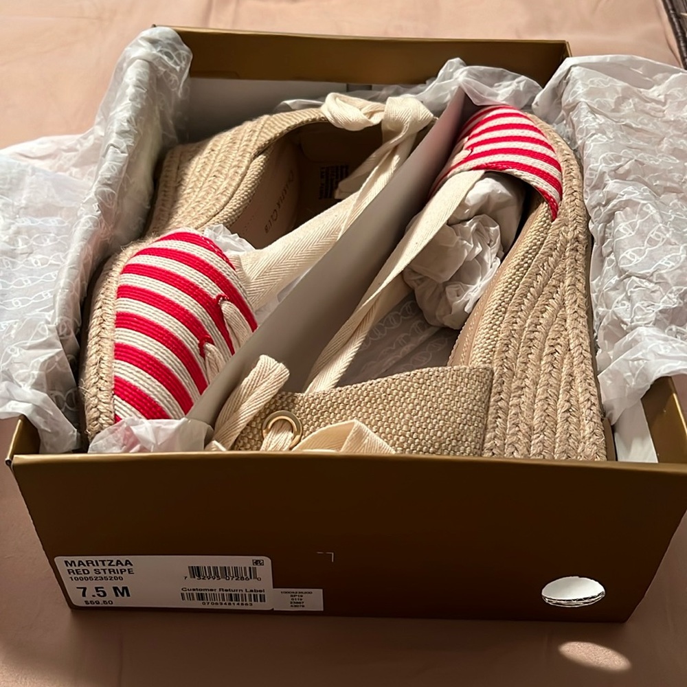 Espadrille sandals Red striped
